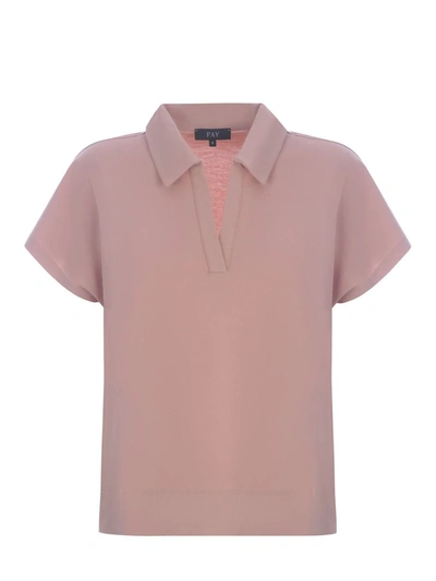 Fay Polo Shirt  In Nude & Neutrals