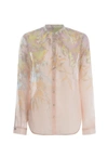 Forte Forte All-over Print Multicolor Shirt In Powder Pink