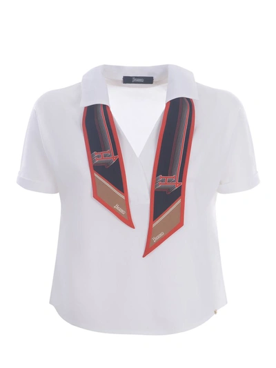 Herno Blouse  Foulard Made Of Cotton In White