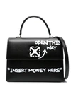OFF-WHITE OFF-WHITE JITNEY 1.4 LEATHER TOTE BAG