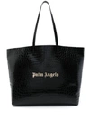 PALM ANGELS PALM ANGELS CROCODILE-EMBOSSED LEATHER TOTE BAG