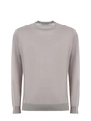 Paolo Pecora Round-neck Long-sleeve Sweater In Gray