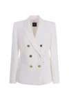 Pinko Peak-lapel Double-breasted Blazer In White