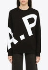 Apc A.p.c. Sweatshirt With Maxi Logo In Black
