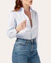 With Nothing Underneath Women's The Boyfriend Cotton-poplin Shirt In Blue