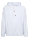 14 Bros Logo Drawstring Hoodie In White