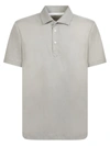 Brunello Cucinelli Short-sleeve Cotton Polo Shirt In Light Grey