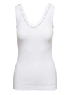 Brunello Cucinelli V-neck Tank Top In White
