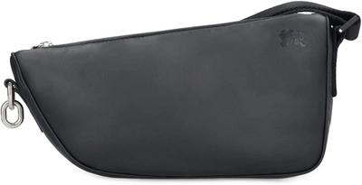 Burberry Shield Leather Crossbody Bag In Black