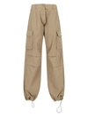 Coperni Cotton Wide-leg Cargo Pants In Beige