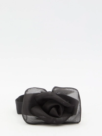 Dolce & Gabbana Flower Choker In Black