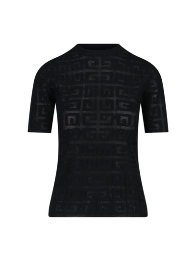 Givenchy 4g Jacquard Knit Top In Black