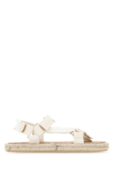 Maison Margiela Threadbare Strappy Sandals In White