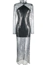 Taller Marmo Silver Sequin-embellished Maxi Dress In Silver