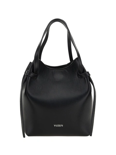 Yuzefi Bulb Logo Printed Handbag In Black