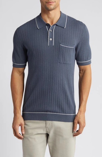 RAILS HARDY TIPPED SHORT SLEEVE POLO SWEATER