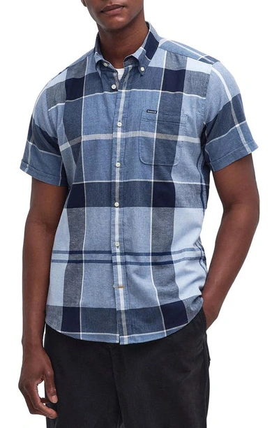 Barbour Doughill Short-sleeve Tartan Shirt In Berwick Blue