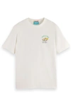 Scotch & Soda Men's Oyster Artwork T-shirt In White Traditional