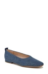 Franco Sarto Ariel Ballet Flat In Denim Blue