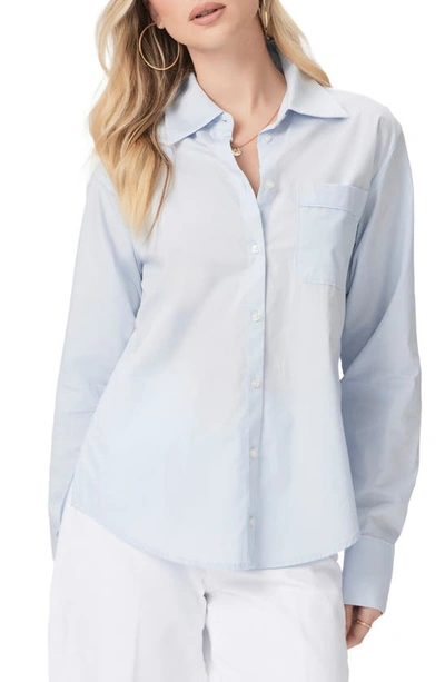 Paige Christa Cotton Long Sleeve Shirt In Ocford Blue