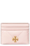 Tory Burch Women's Kira Chevron Quilted Leather Card Case In Rose Salt