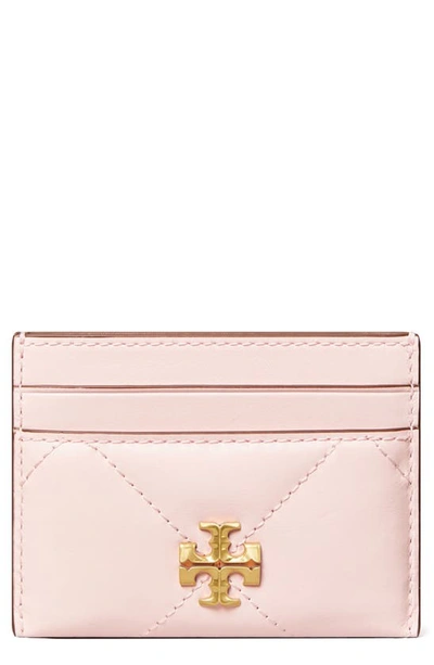 Tory Burch Women's Kira Chevron Quilted Leather Card Case In Rose Salt