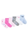 Nike Assorted 6-pack Ankle Socks In Pink Foam