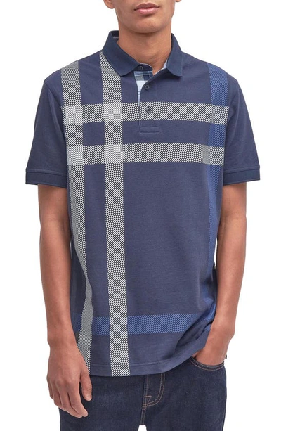 Barbour Blaine Tartan Polo In Navy