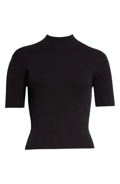 Cfcl Fcl Womens Black Portrait Short-sleeves Knitted Top