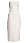 Emilia Wickstead Keeley Strapless Duchesse-satin Midi Dress In Ivory