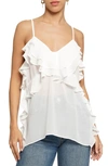 KNOW ONE CARES KNOW ONE CARES RUFFLE CHIFFON CAMISOLE