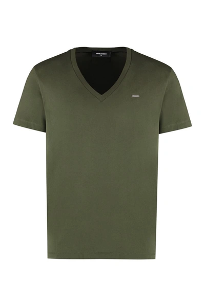Dsquared2 Logo Cotton T-shirt In Green