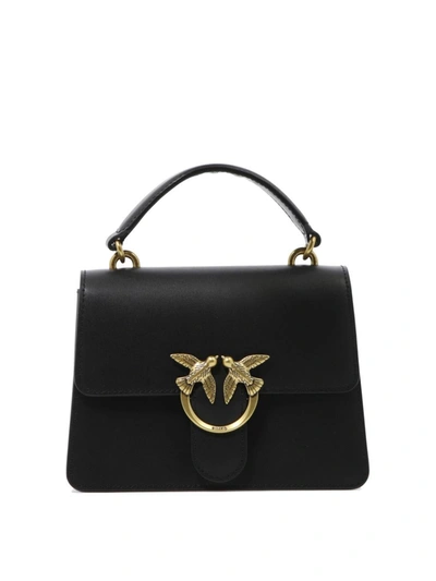 Pinko "love One" Handbag In Black