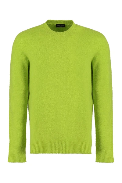 Roberto Collina Cotton-blend Sweater In Green