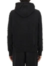 Versace Jeans Couture Full-zip Hoodie With Adjustable Drawstrings And Subtle Branding In Black