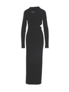 Versace Black Cut-out Hooded Maxi Dress In Viscose Woman In Black