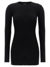 Wardrobe.nyc Rib-knit Wool Minidress In Black