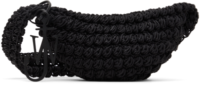 Jw Anderson Black Popcorn Sling Bag In 999 Black