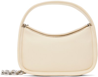 Stand Studio Beige Minnie Bag In Cream/ Silver