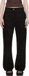 Stand Studio Black Rosalia Suede Pants In Black