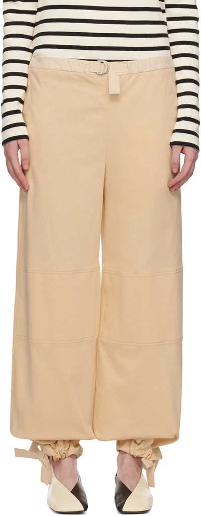 Jil Sander Yellow Belted Trousers In 838 Agate