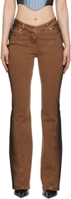 MUGLER TAN GRADIENT JEANS