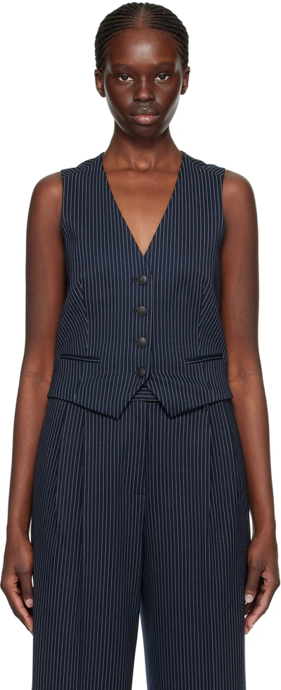 Rag & Bone Priya Ponte Vest Top In Blue