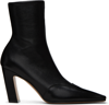 Khaite The Dallas 85mm Leather Ankle Boots In Black