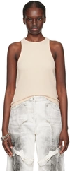 ACNE STUDIOS BEIGE PATCH TANK TOP