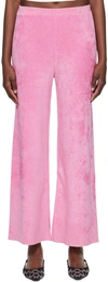 GUCCI PINK CRYSTAL G TROUSERS