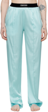 TOM FORD BLUE PINCHED SEAM LOUNGE PANTS