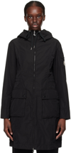Moncler Laerte Long Parka Jacket In 999 Black