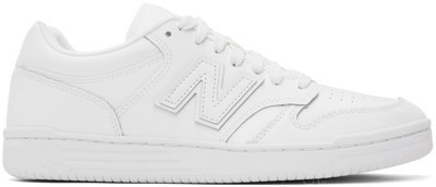 New Balance White 480 Sneakers