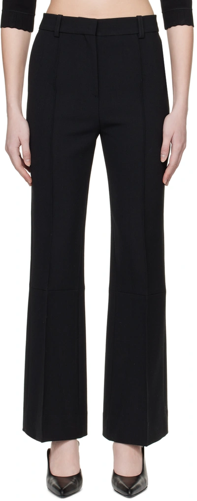 Victoria Beckham Black Cropped Kick Trousers